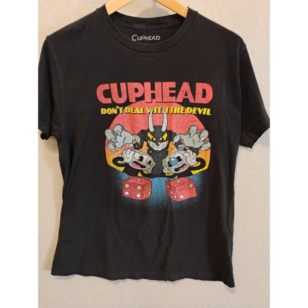 Cuphead T Shirt Don't Deal With The Devil Size Medium